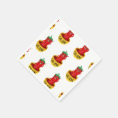 Chili Bowl Cartoon tekenpatroon Servet (Hoek)