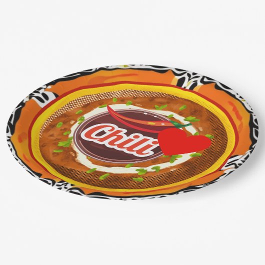 Chili Bowl Papieren Bordje (Gekanteld)