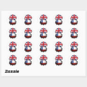 Chili - Brits - Brits - Bergoldvlag Ronde Sticker (Vel)