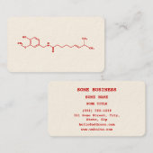 Chili Capsaicin Molecular Chemical Formula Visitekaartje (Voorkant / Achterkant)
