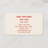 Chili Capsaicin Molecular Chemical Formula Visitekaartje (Achterkant)