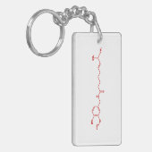 Chili Capsaïcine Moleculaire Chemische Formule Sleutelhanger (Voorkant Links)