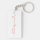 Chili Capsaïcine Moleculaire Chemische Formule Sleutelhanger (achterkant)