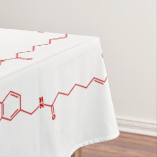 Chili Capsaïcine Moleculaire Chemische Formule Tafelkleed