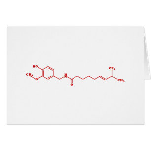 Chili Capsaicine Molecular Chemical Formula Kaart