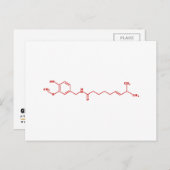 Chili Capsaicine Molecular Chemical Formule Briefkaart (Voorkant / Achterkant)