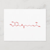 Chili Capsaicine Molecular Chemical Formule Briefkaart (Voorkant)