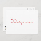 Chili Capsaicine Molecular Chemical Formule Briefkaart (Voorkant / Achterkant)