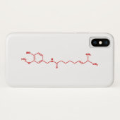 Chili Capsaicine Molecular Chemical Formule Case-Mate iPhone Case (Achterkant (horizontaal))