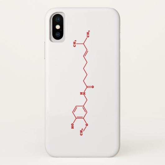 Chili Capsaicine Molecular Chemical Formule Case-Mate iPhone Case (Achterkant)