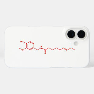 Chili Capsaicine Molecular Chemical Formule iPhone 16 Hoesje