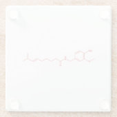 Chili Capsaicine Molecular Chemical Formule Glazen Onderzetter (Achterkant)