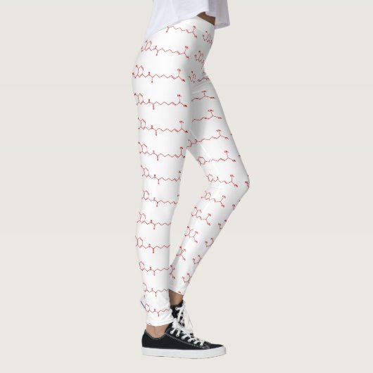 Chili Capsaicine Molecular Chemical Formule Leggings (Rechts)