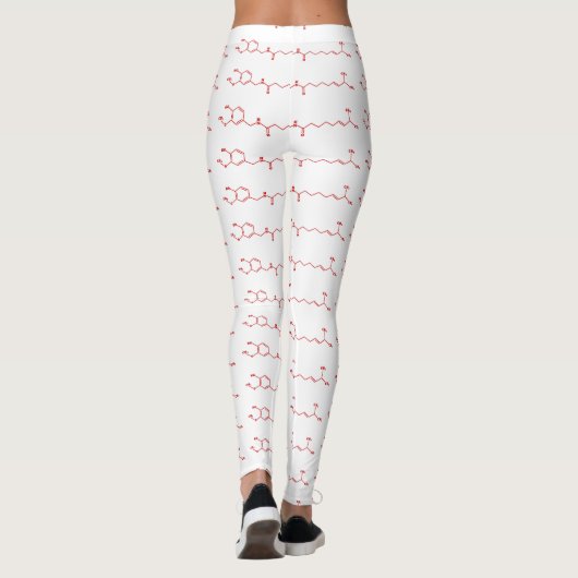 Chili Capsaicine Molecular Chemical Formule Leggings (Achterkant)