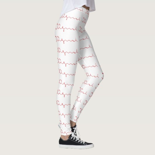 Chili Capsaicine Molecular Chemical Formule Leggings (Rechts)