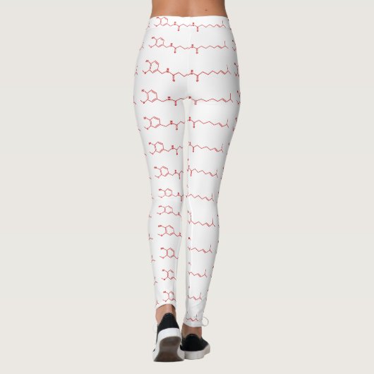 Chili Capsaicine Molecular Chemical Formule Leggings (Achterkant)
