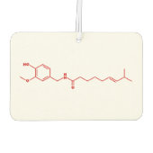 Chili Capsaicine Molecular Chemical Formule Luchtverfrisser (Achterkant)