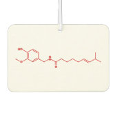 Chili Capsaicine Molecular Chemical Formule Luchtverfrisser (Voorkant)