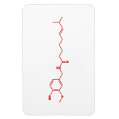 Chili Capsaicine Molecular Chemical Formule Magneet (Verticaal)