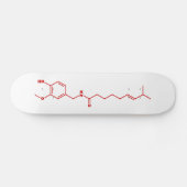 Chili Capsaicine Molecular Chemical Formule Persoonlijk Skateboard (Horizontaal)
