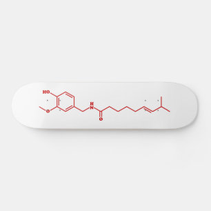 Chili Capsaicine Molecular Chemical Formule Persoonlijk Skateboard