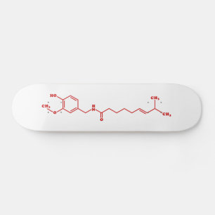 Chili Capsaicine Molecular Chemical Formule Persoonlijk Skateboard