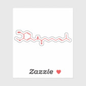 Chili Capsaicine Molecular Chemical Formule Sticker (Vel)