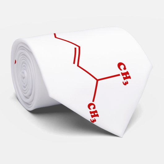 Chili Capsaicine Molecular Chemical Formule Stropdas (Opgerold)