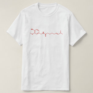 Chili Capsaicine Molecular Chemical Formule T-shirt
