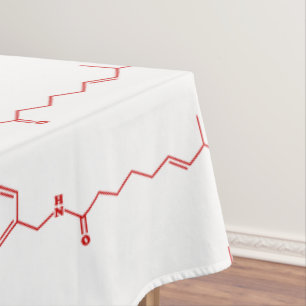 Chili Capsaicine Molecular Chemical Formule Tafelkleed