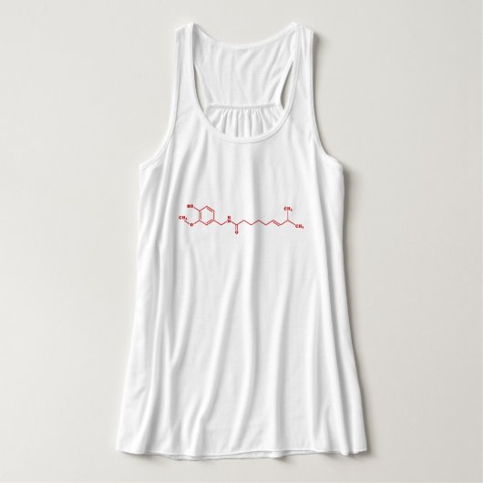 Chili Capsaicine Molecular Chemical Formule Tanktop (Design voorkant)