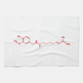 Chili Capsaicine Molecular Chemical Formule Theedoek (Horizontaal)