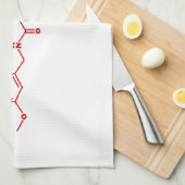 Chili Capsaicine Molecular Chemical Formule Theedoek (Quarter Fold)