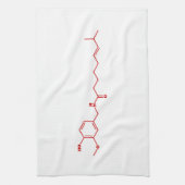 Chili Capsaicine Molecular Chemical Formule Theedoek (Verticaal)