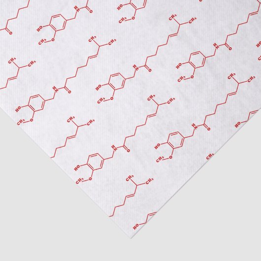 Chili Capsaicine Molecular Chemical Formule Tissuepapier (Detail)
