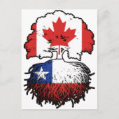 Chili Chileense Canadese vlag over boomstammen Briefkaart (Voorkant)