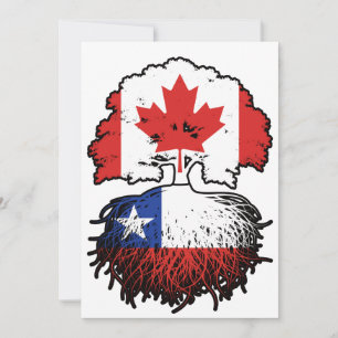 Chili Chileense Canadese vlag over boomstammen Kaart