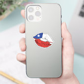 Chili Chileense lippenstift liefde vlag Sticker (Telefoon)