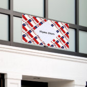 Chili Chileense Vlag Gepersonaliseerde Naam  Spandoek (Buitenkant Gebouw)
