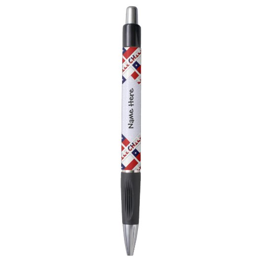 Chili Chileense Vlag Getegeld Gepersonaliseerd Pen (Voorkant Verticaal)