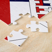 Chili Chileense Vlag Getegeld Personalized Legpuzzel (Zijkant)