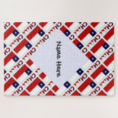 Chili Chileense Vlag Getegeld Personalized Legpuzzel (Horizontaal)