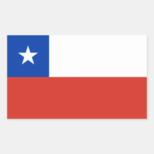 Chili/Chileense vlag Rechthoekige Sticker