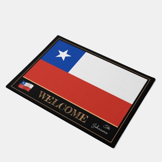 Chili & Chileense vlag/sport Welkom Deurmat (Schuin)