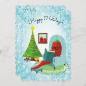 Chili chili peper lezen culinaire kerstkaart (Voorkant / Achterkant)