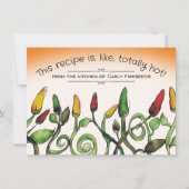 Chili chili pepers koken kookboek recept kaart (Voorkant)