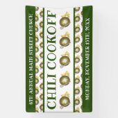 Chili Chili Soup Cookoff Mededinging Super Food Spandoek (Verticaal)