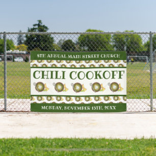 Chili Chili Soup Cookoff Mededinging Super Food Spandoek