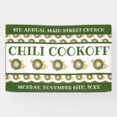 Chili Chili Soup Cookoff Mededinging Super Food Spandoek (Horizontaal)