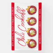 Chili Chili Soup Cookoff Mededinging Super Food Spandoek (Verticaal)